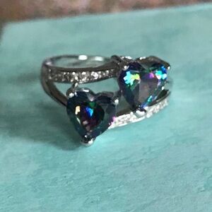 Mystic topaz ring